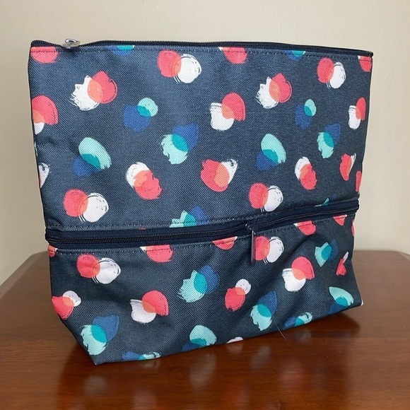 THIRTY ONE Painted Dot Trio Size Up Expandable Pouch Travel Storage Colorful - Picture 1 of 8